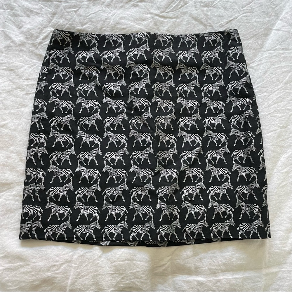 J Crew Factory Zebra Mini Skirt